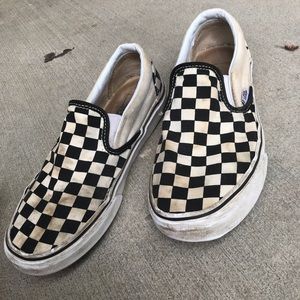 Checkered Slip On Vans
